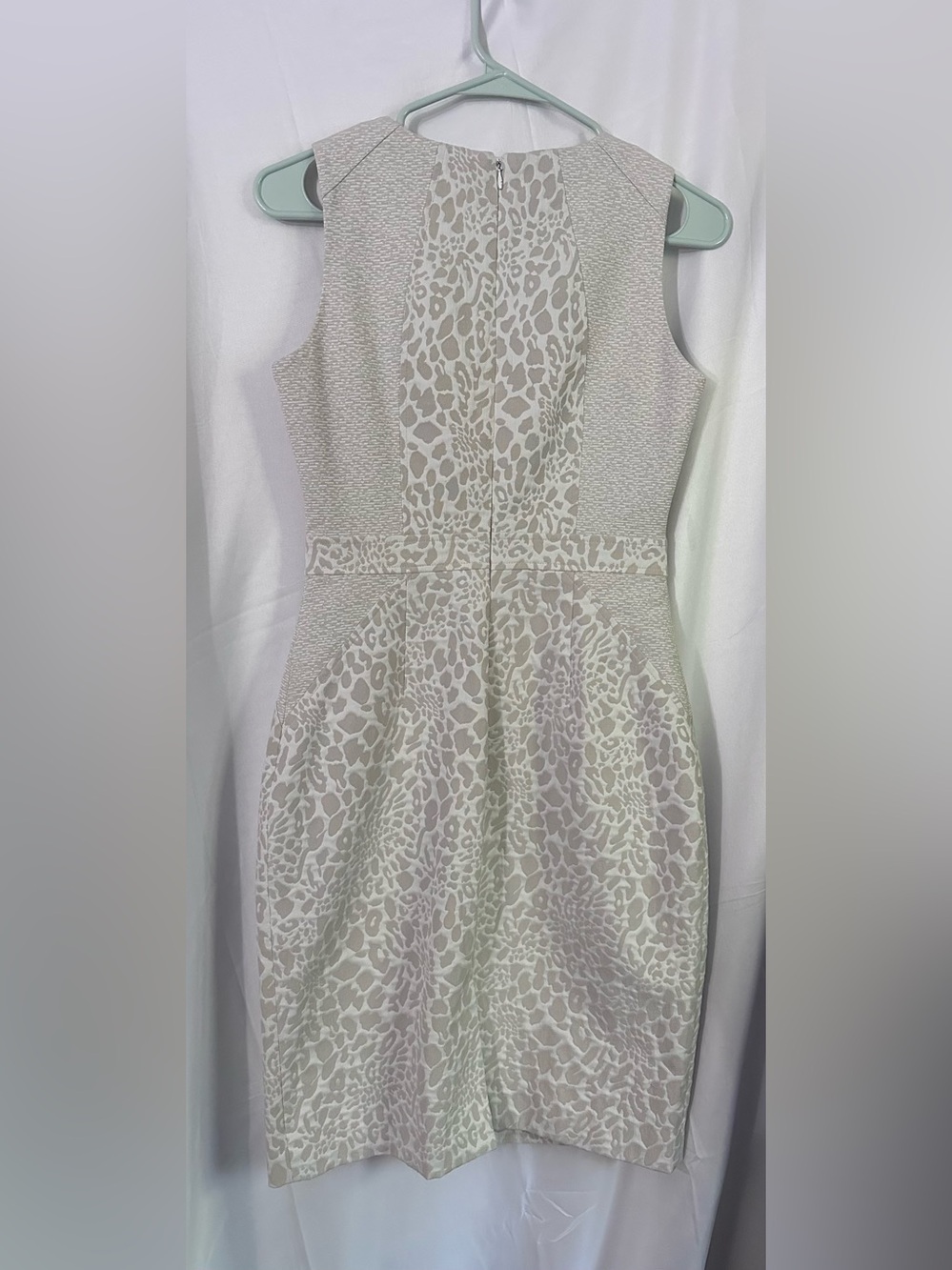 Calvin Klein Beige Animal-Print Midi Sheath Dress - Picture 3 of 3
